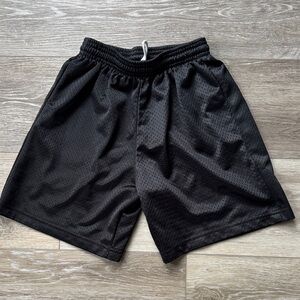 Kids Active Black Mesh Shorts
